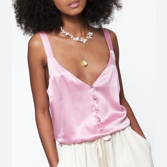 CAMI NYC 100% silk candy tank top - Picture 1 of 14